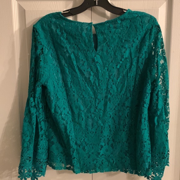Laundry by Shelli Segal Floral Lace Bell Sleeve Top - Picture 4 of 7